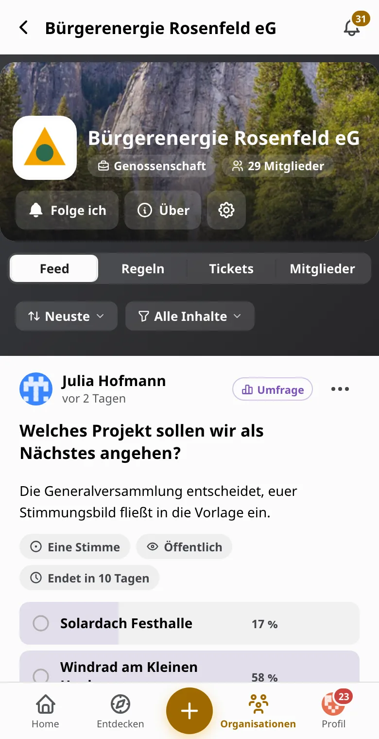 SOSY auf dem Smartphone