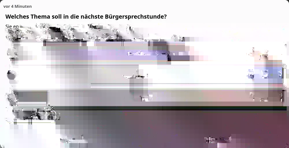 Umfrage eines Wahlkreisbüros