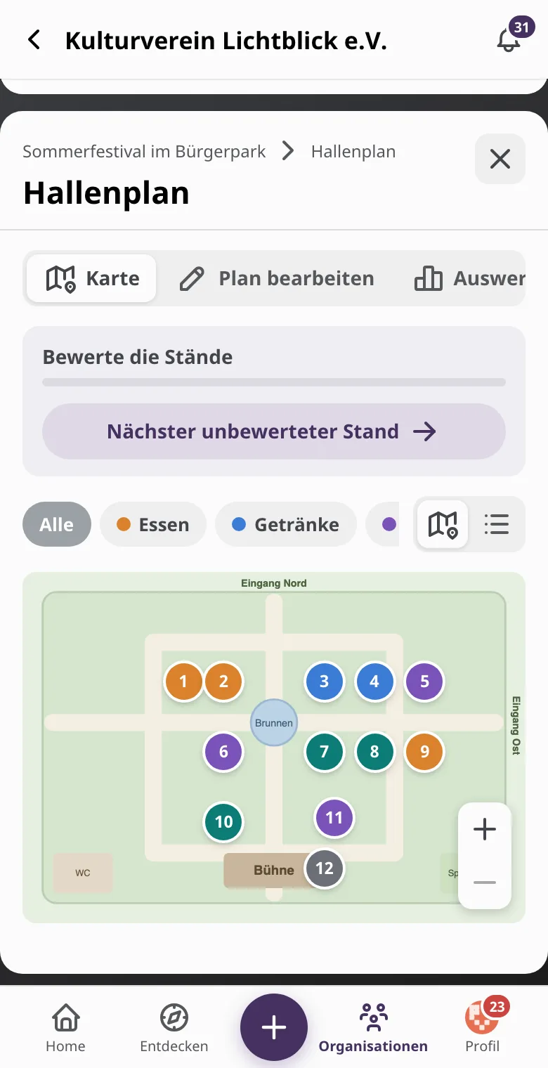 SOSY auf dem Smartphone